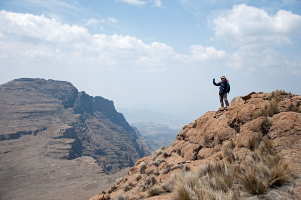 Cowgirl Erin riding the range, Lesotho Pony Trek
