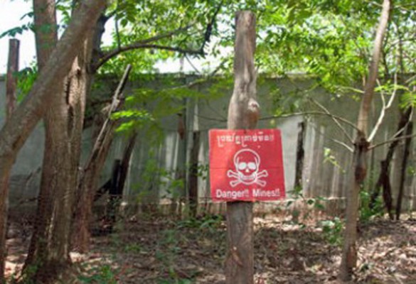 Land Mine Sign, Cambodia